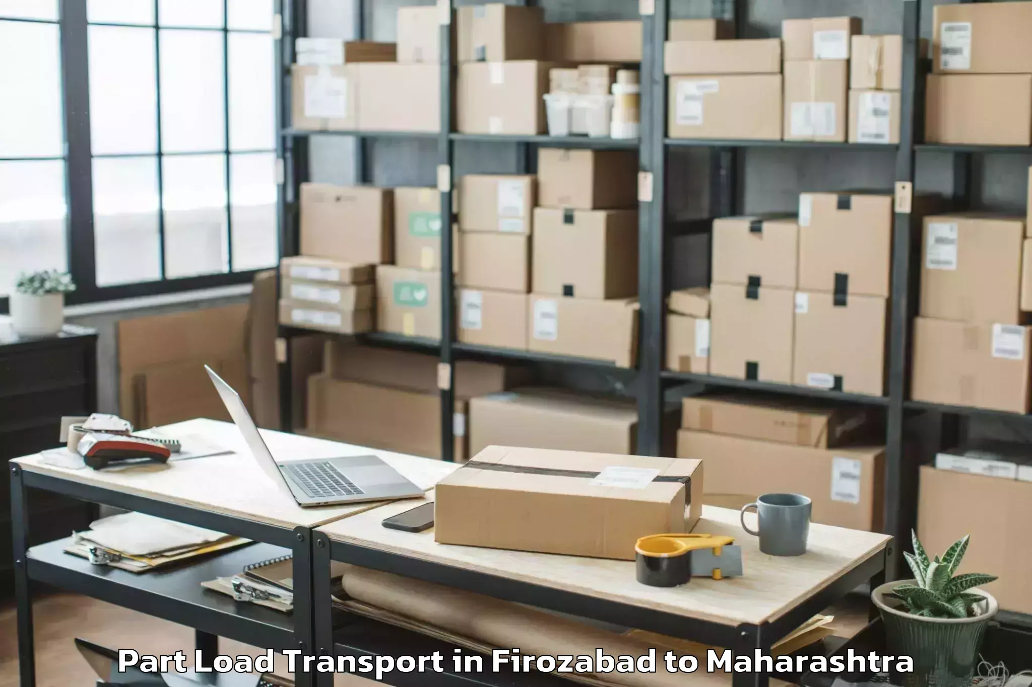 Firozabad to Mhasla Part Load Transport Booking